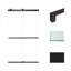 Porte de douche coulissante sans cadre Transoli Brianna, l 48 po x H 80 po, verre trempé transparent de 5/16 po-69322955