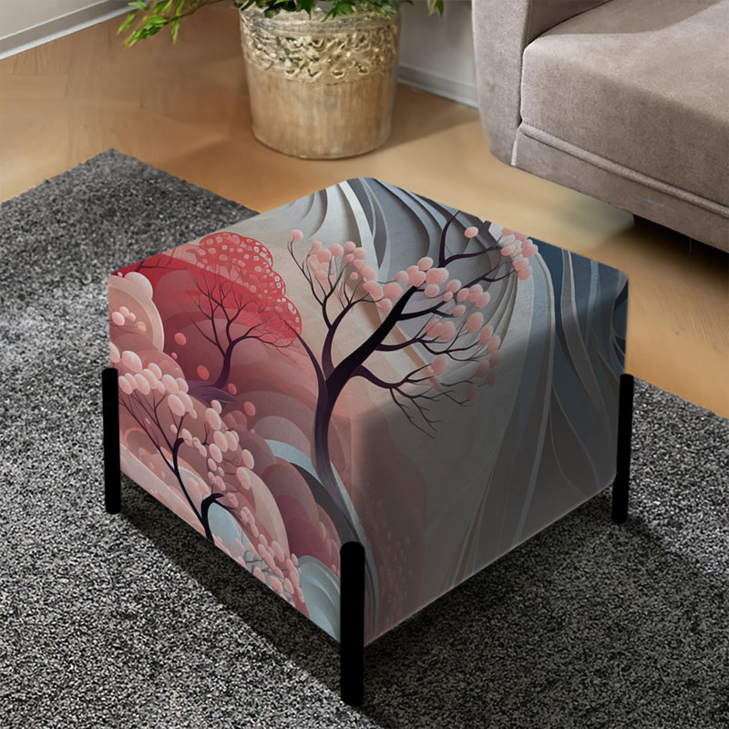 Serene Inner Journey Mediation - Repose-pieds carré abstrait