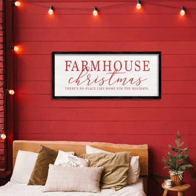 Farmhouse Christmas No Place Like Home Framed Giclee, design by Lux + Me Designs