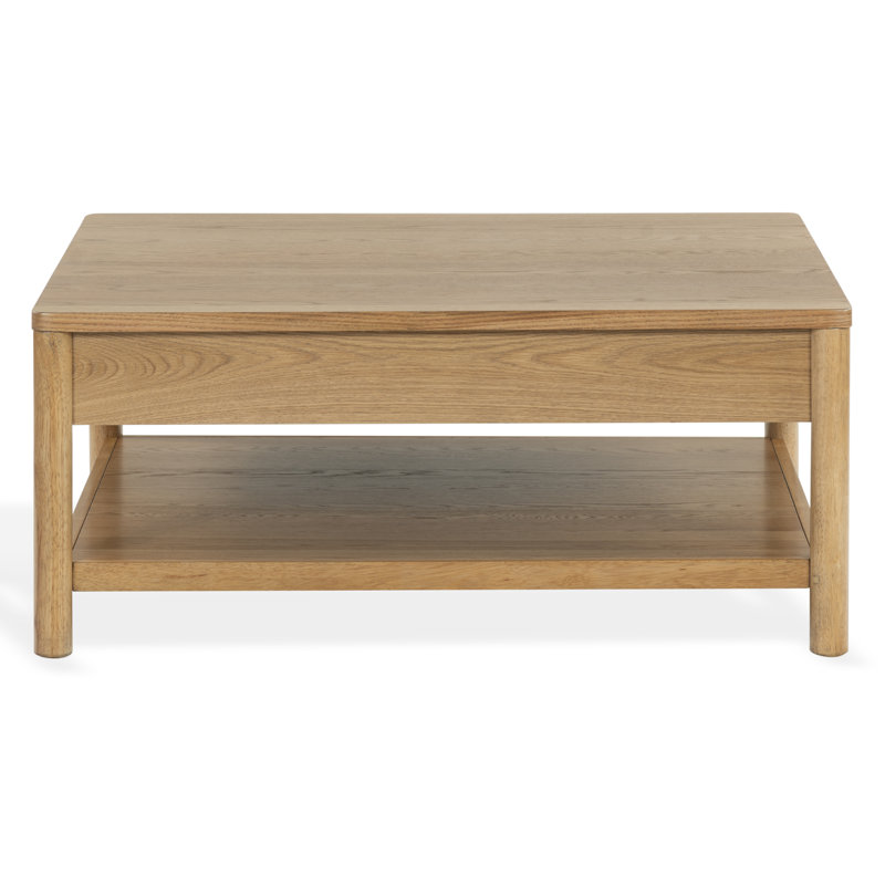 Jaylessa Wood 1 Drawer Coffee Table, Brown Oak
