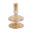 Porte-bougie sculpturale en verre H 5 po avec base arrondie-134626267