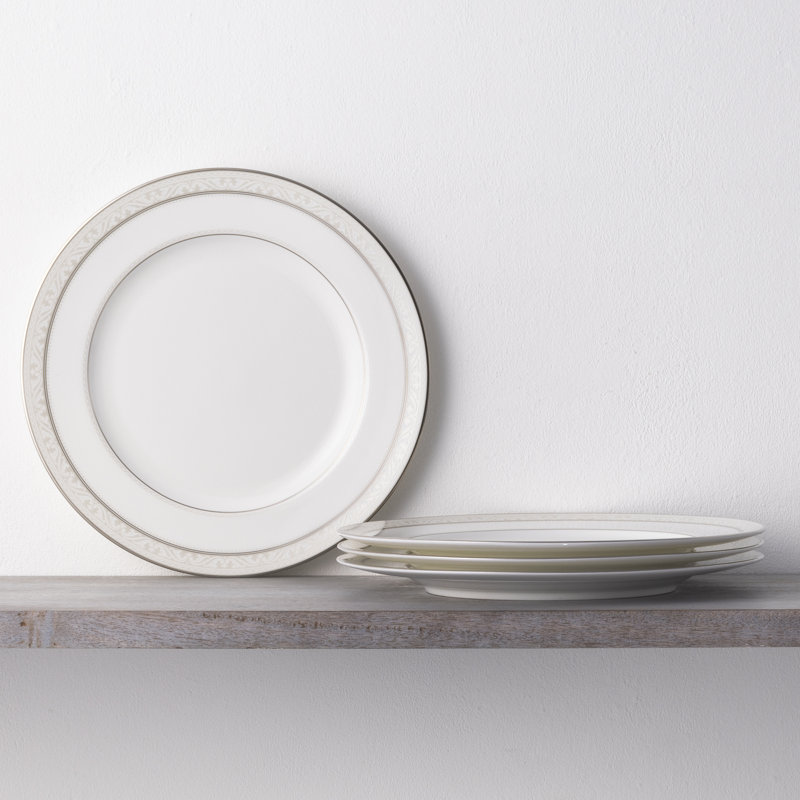 Noritake Montvale Platinum Set of 4 Dinner Plates, 10-1/2"