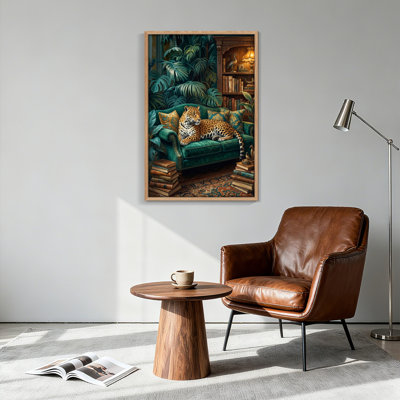 Jungle Leopard, reproduction d'art sur toile, ensemble de 1