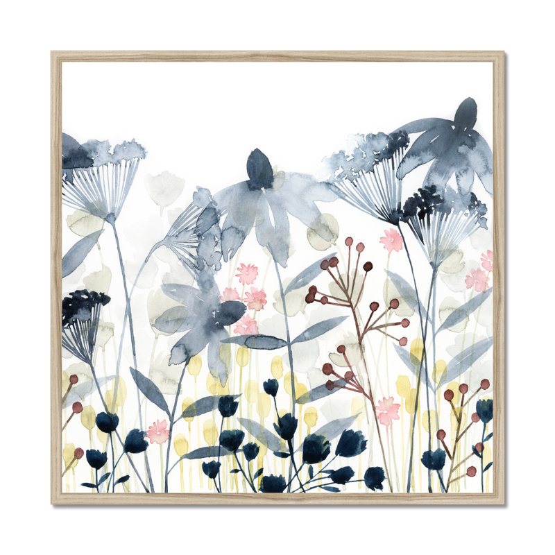 Layered Gardens II by Grace Popp - Painting, 80cm H x 80cm W, Natural Wood Framed Paper Print