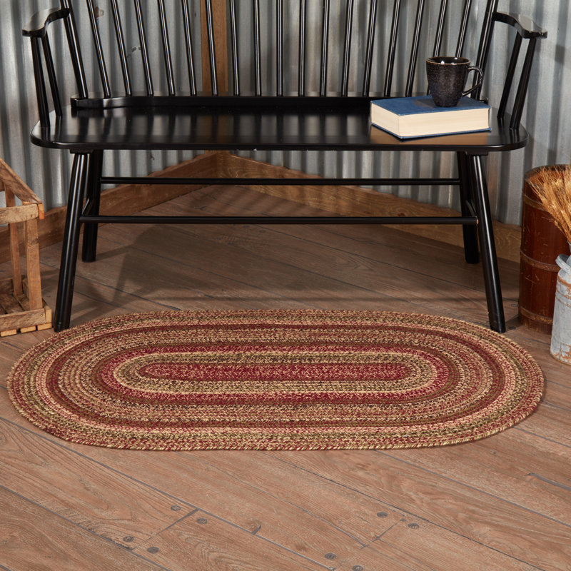 Bachet Geometric Indoor Rug, Oval 3" x 5'