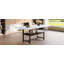 Table de salle à manger familiale 71 po x 35,4 po, plateau de table en bois aggloméré texturé blanc avec espace de rangement sous la table, table de salle à manger pratique-550628519