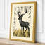 Radiant Deer Japandi - Wrapped Canvas-577183816-577183818