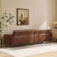 Luxury Chesterfield Sofa Brown Leather 86.8" - Vintage Tufted 3 Seater for Living Room & Reception