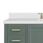 Meuble-lavabo simple 55 po avec plateau en quartz blanc Oberle-796571857-792981069