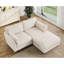 Causeuse modulaire en velours côtelé avec repose-pieds amovible 67,6 po Brampton-133000724