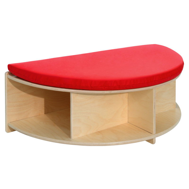 Read-A-Round Half Moon Bench, Red