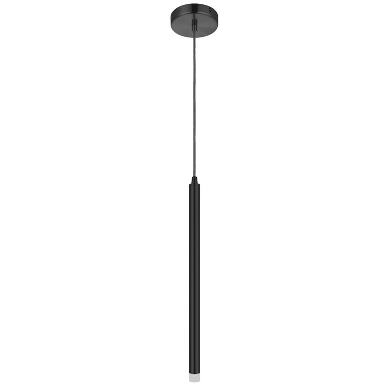 Luminaire suspendu 1 lumière Sanya, Noir mat