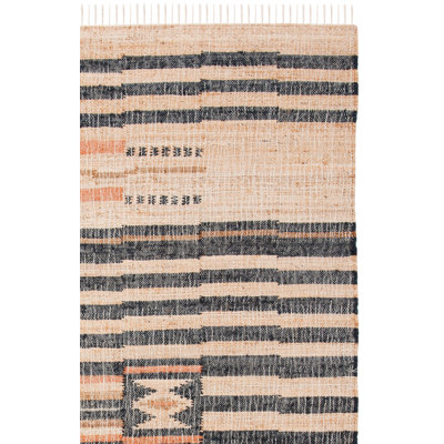 Ashburn brown/black in handwoven flatwoven cotton