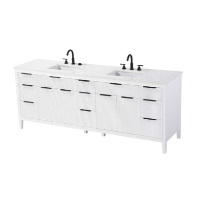 Meuble-lavabo double 84 po blanc