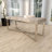 Leather Handmade Cowhide Home Bench with Silver Metal Base