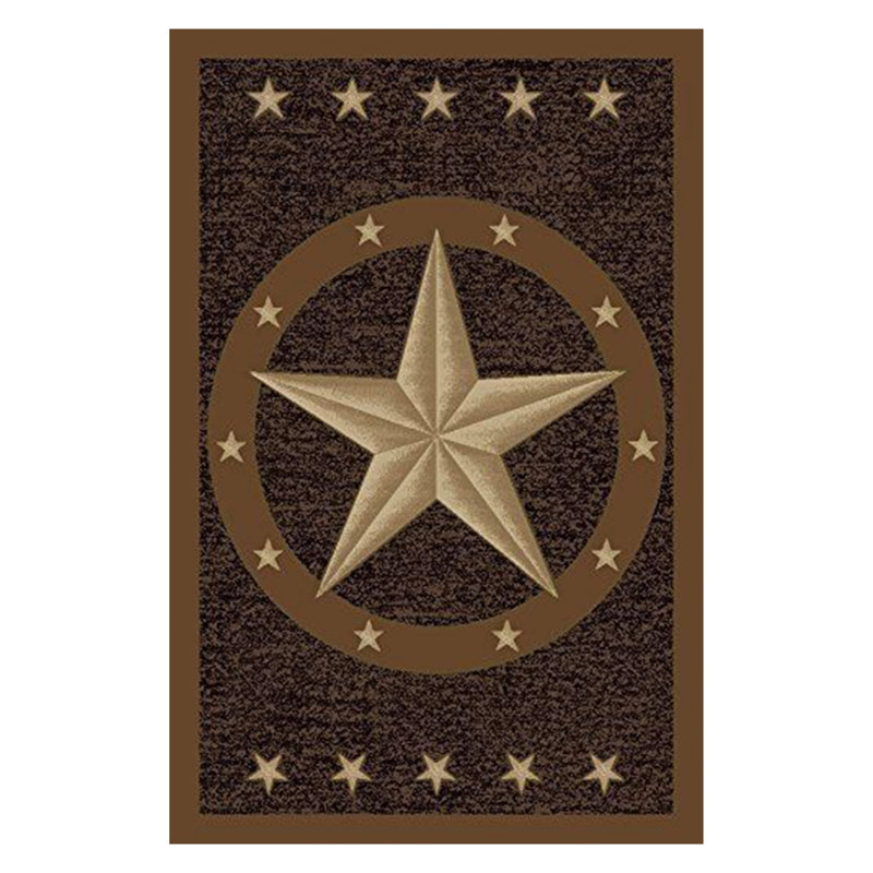 Multicolore rustique Furnish my Place 800 Texas Star Cowboy, Rectangle 3 pi 3 po x 5 pi