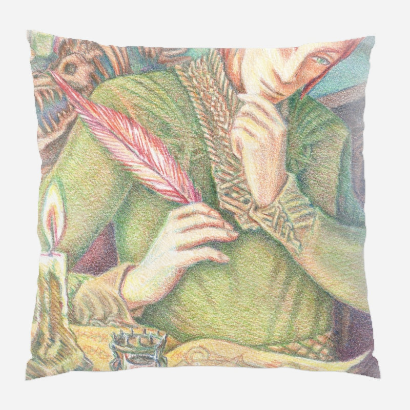 Housse et insert de coussin d'extérieur carré Bezu, Microsuède, Intérieur