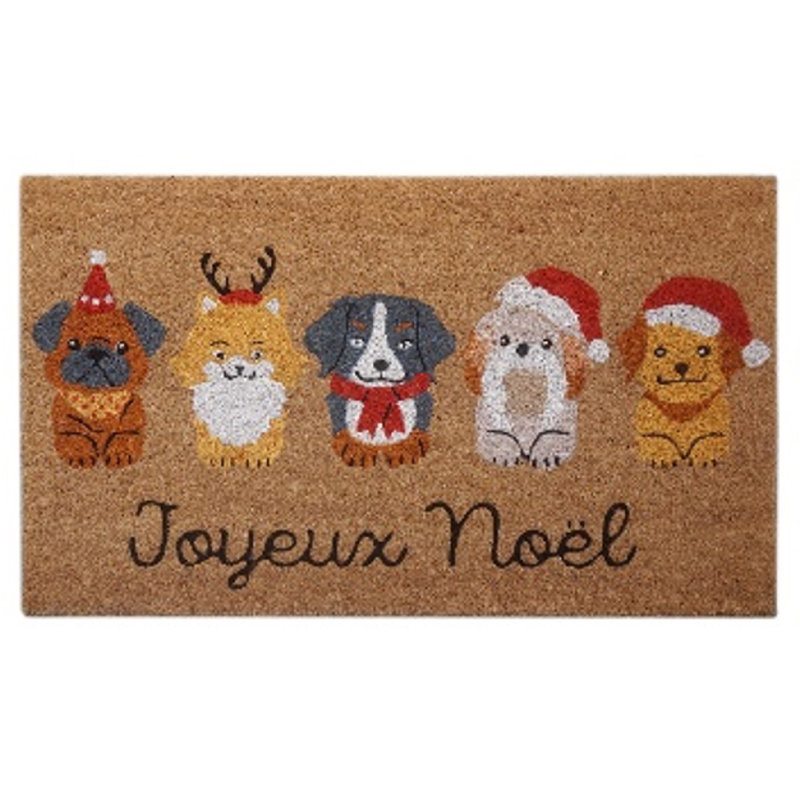 Tapis de porte en fibre de coco (Joyeux Noel - Animaux de compagnie)
