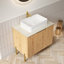 Meuble-lavabo simple avec plateau en pierre frittée