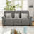 88.2" Upholstered Modern Power Reclining Loveseat Sofa With Adjustable Lumbar Support & Headrest-125347390