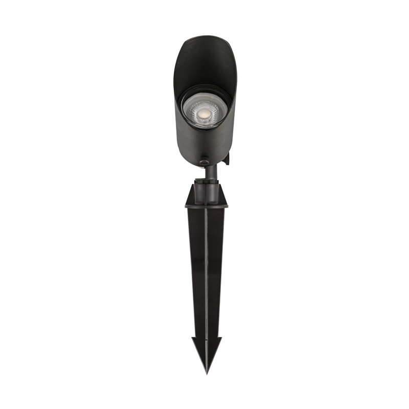 Spot d'extérieur 12V en laiton coulé de 2,25 po de largeur x 8 po de hauteur en bronze foncé