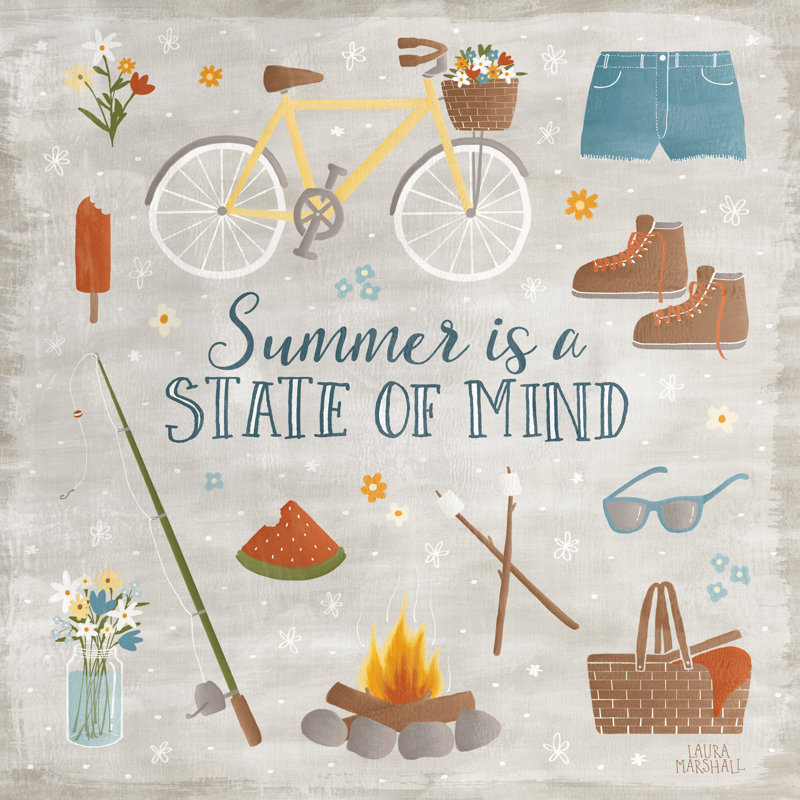 Summer Sunshine I by Laura Marshall - Wrapped Canvas Print, 51cm H x 51cm W x 3.8cm D