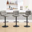 Tabourets de bar pivotants ajustables à double couche rembourrés avec dossier ergonomique (ensemble de 3)-1657744587-1676002800