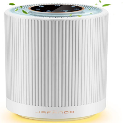 Les purificateurs d'air Jafanda pour la chambre à coucher à domicile, la couverture H13 True HEPA de 450 pieds carrés, le filtre à air 23 Db avec moteur sans balai, éliminent efficacement la poussière de pollen et les odeurs pour prévenir les maladies saisonnières de l'air, la veilleuse