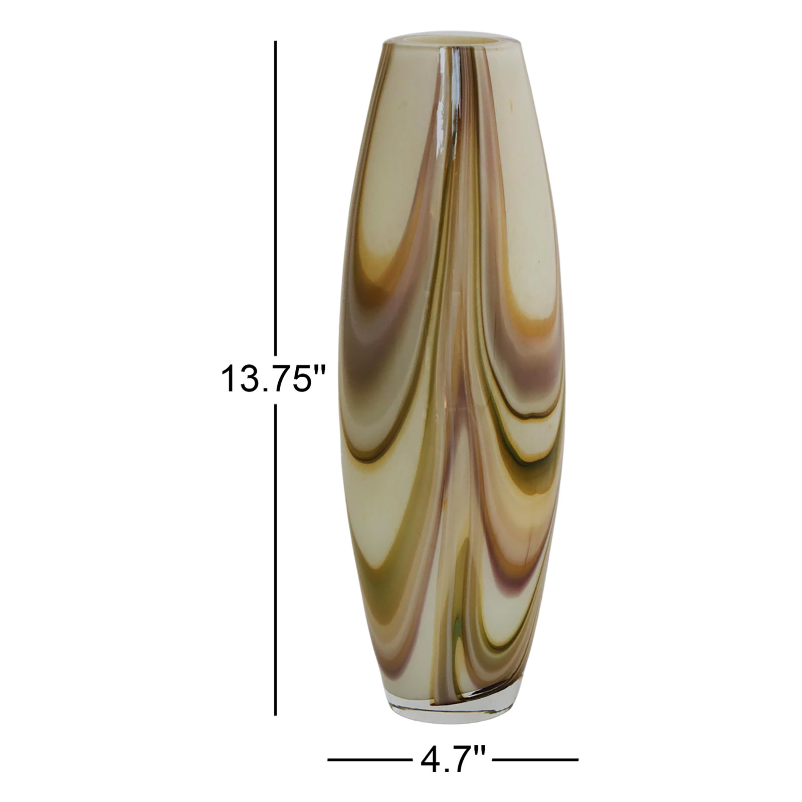 Colberg 13.75'' Handmade Glass Table Vase