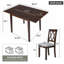 Ensemble de salle à manger extensible à abattants avec chaises ergonomiques, parfait pour économiser de l'espace et un décor polyvalent.-117792545-117792547