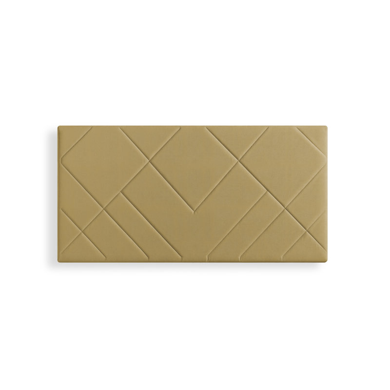 Upholstered Panel Headboard, Small Double (4'), Beige, Velvet