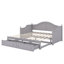 Twin-Sized Wooden Sofa Bed With A Pull-Out Trundle And Convenient Storage Drawers-442799173