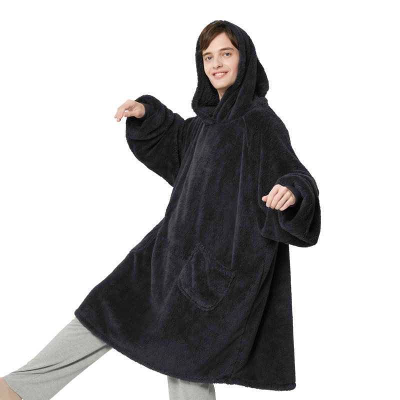 Knitted Blanket, W89 x L107cm, Black