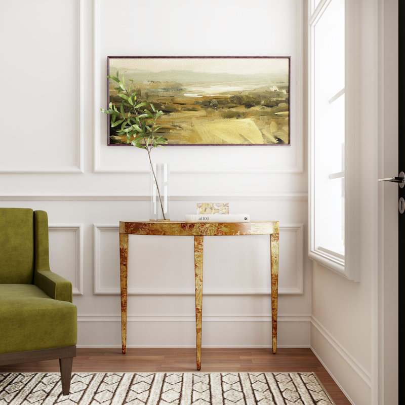 Ingrid Light Burl Console Table, Honey