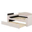 Lit de jour double rembourré avec accoudoirs de rangement, lit gigogne et dernier système audio Bluetooth-1312381765-1312381766