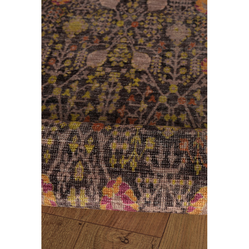 Laurel Malaya Machine Woven Polyester No Pattern Area Rug in Black, Rectangle 3' x 5'