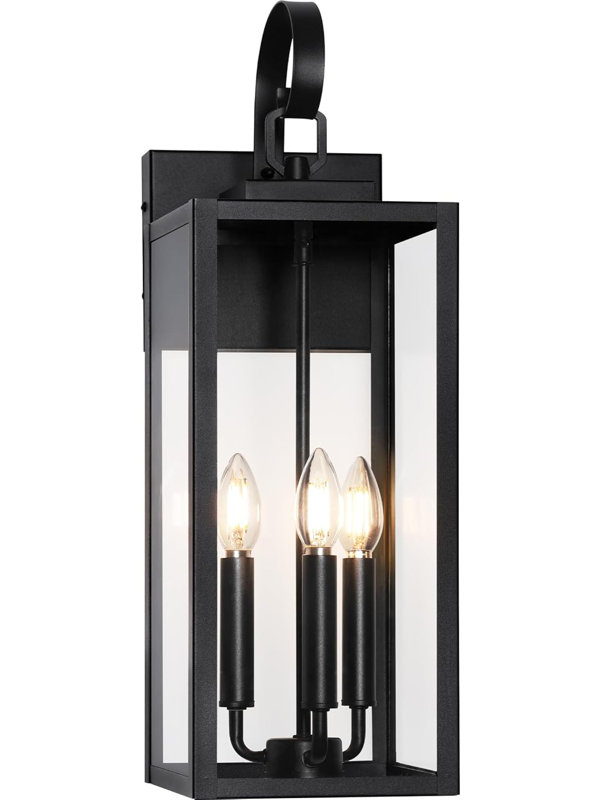 Luminaire mural d'extérieur de 23 et 34 pouces Beslowe, très grand luminaire d'extérieur 3 lumières