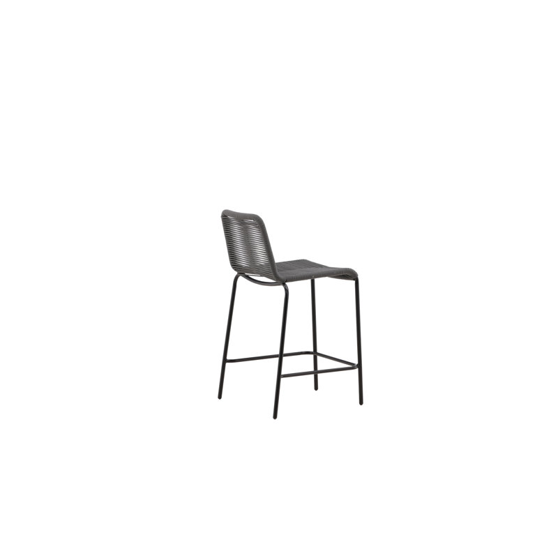 Jaquelline Steel Outdoor 61cm Counter Stool, Dark Grey