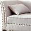 Coussin de salon moderne avec garniture cloutée en lin beige