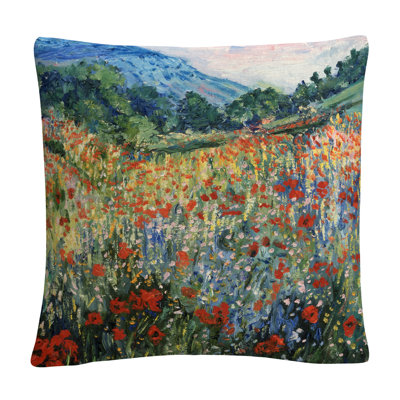 Masters Fine Art Floral Throw Pillow