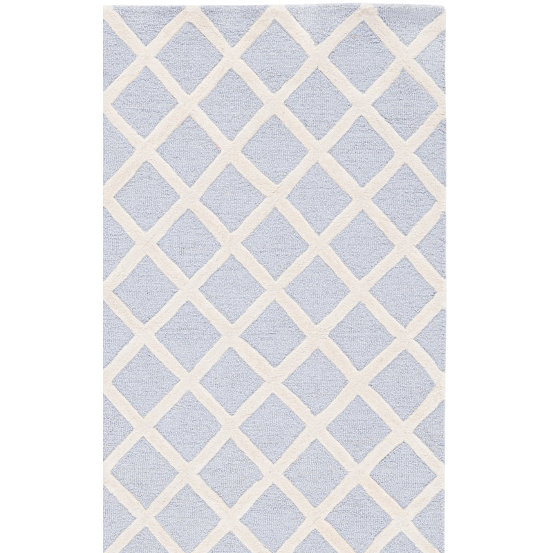 Sanyla Hand Tufted Wool Geometric Rug, Runner 2'6" x 12'