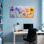 Plantes et fleurs, fleurs colorées sur toile-1513774205