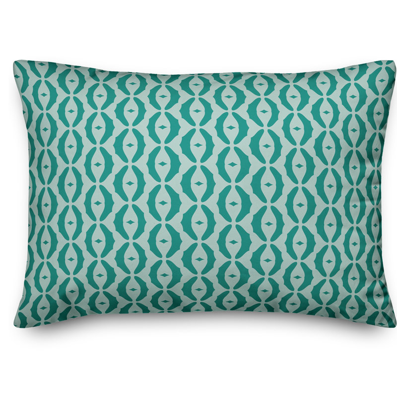 Oval Lumbar Pillow, Blue/Green