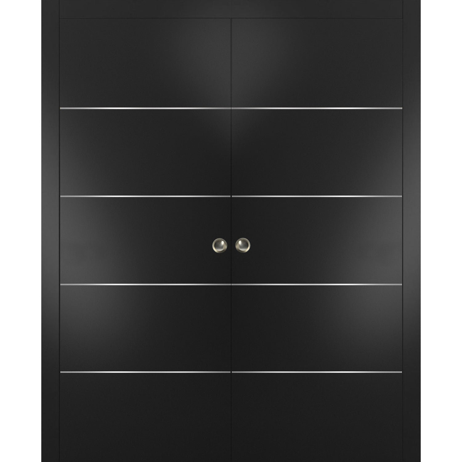 SARTODOORS Planum Wood French Black Doors | Wayfair