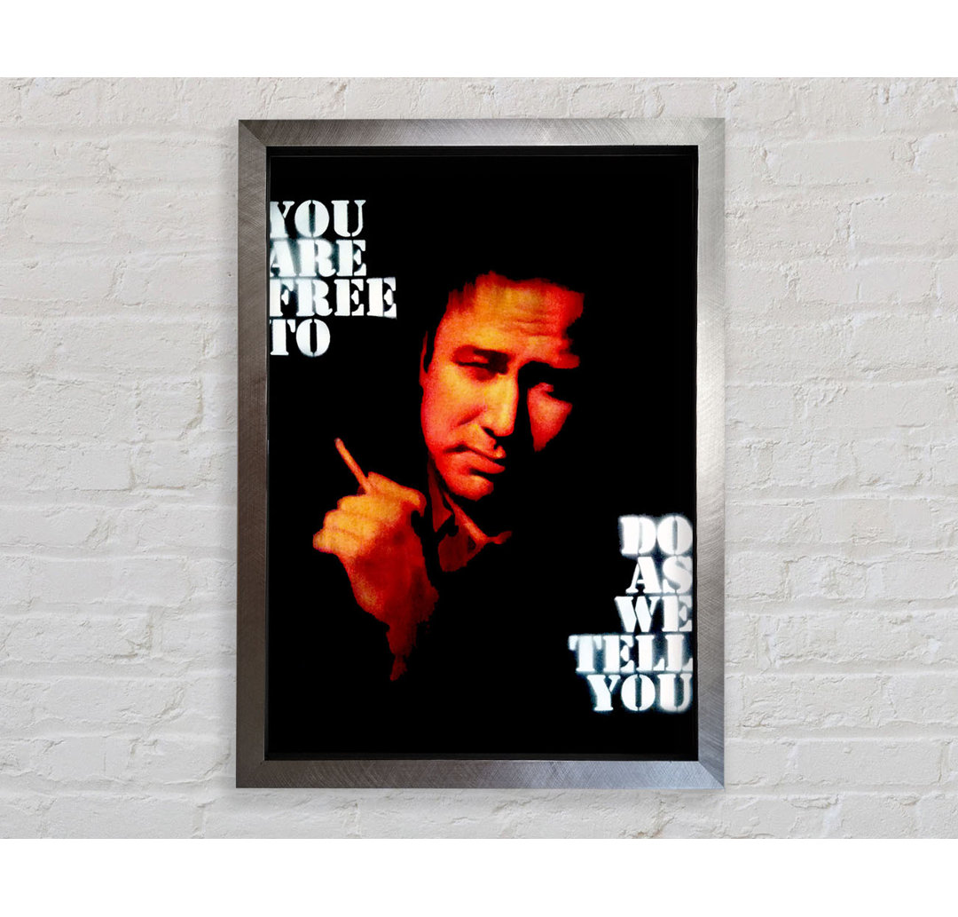 Motivationszitat Bill Hicks Du bist frei - Einzelne Bilderrahmen Kunstdrucke