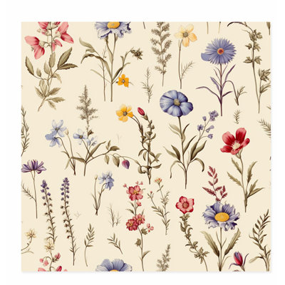 «Botanical Wildflower Dreams IX Cottage», reproduction d'art non encadrée