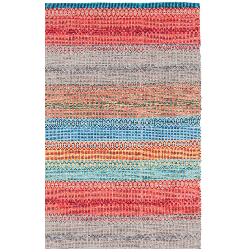 Montauk Flat Weave Cotton Striped Rug, Rectangle 4' x 6'