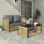 Ensemble de canapé brun avec coussins 6 pièces New Comming Patio