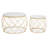 Set Of Two Side Tables With White Marble Top And Gold Frame