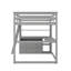 Lit mezzanine double avec tablettes de bureau intégrées et 2 tiroirs intégrés-1668646225